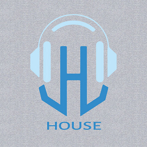 Мужской свитшот Логотип House Music / Меланж – фото 3