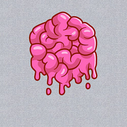 Свитшот хлопковый мужской Dripping brain, цвет: меланж — фото 2