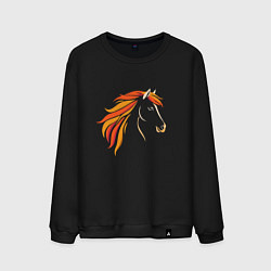 Мужской свитшот Лошадь огненная, символ года