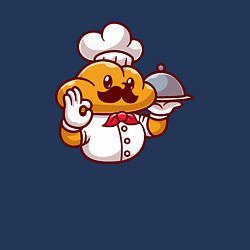 Свитшот хлопковый мужской Повар батон, цвет: тёмно-синий — фото 2