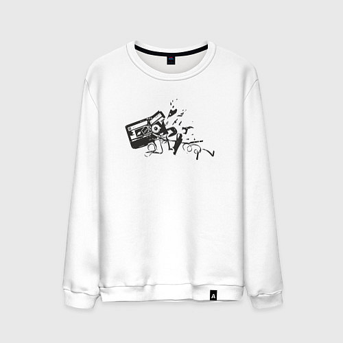 Мужской свитшот Tape crash / Белый – фото 1