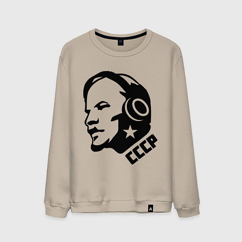 Мужской свитшот Ленин: музыка СССР / Миндальный – фото 1