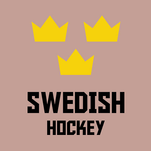 Мужской свитшот Swedish Hockey / Пыльно-розовый – фото 3
