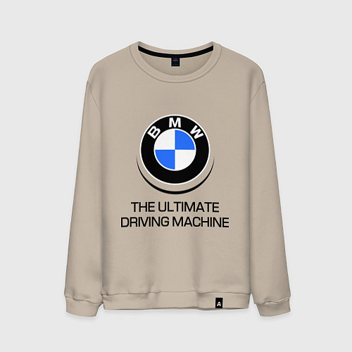Мужской свитшот BMW Driving Machine / Миндальный – фото 1