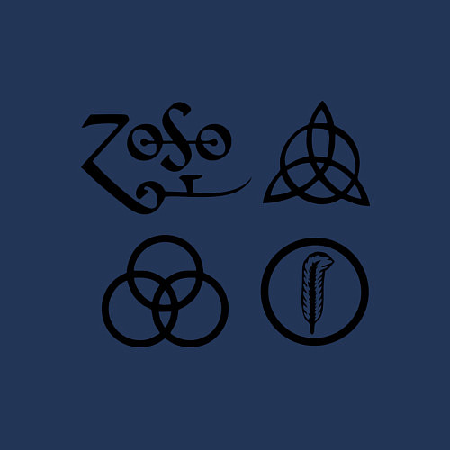 Мужской свитшот Led Zeppelin: symbols / Тёмно-синий – фото 3