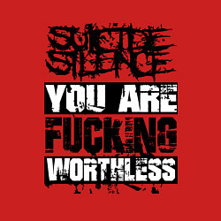 Свитшот хлопковый мужской Suicide Silence: You are Fucking, цвет: красный — фото 2