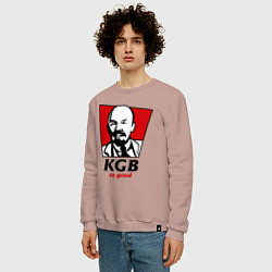 Свитшот хлопковый мужской KGB: So Good, цвет: пыльно-розовый — фото 2