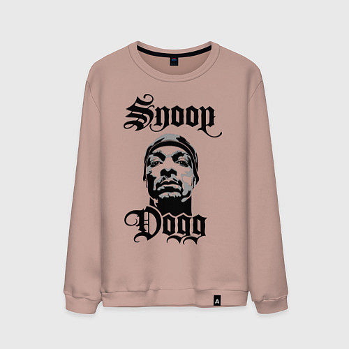 Мужской свитшот Snoop Dogg Face / Пыльно-розовый – фото 1