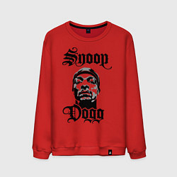 Свитшот хлопковый мужской Snoop Dogg Face, цвет: красный