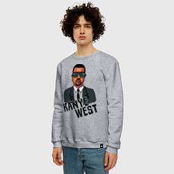 Свитшот хлопковый мужской Kanye West, цвет: меланж — фото 2