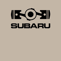 Свитшот хлопковый мужской Subaru, цвет: миндальный — фото 2