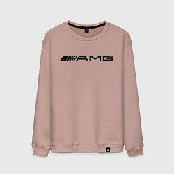 Свитшот хлопковый мужской AMG, цвет: пыльно-розовый