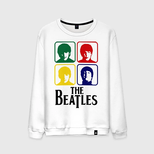 Мужской свитшот The Beatles: Colors / Белый – фото 1