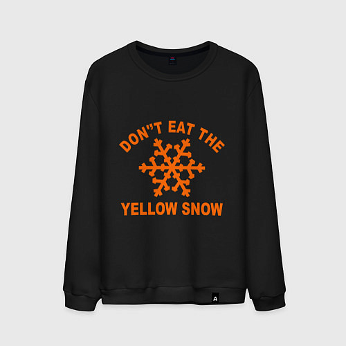 Мужской свитшот Dont eat the yelow snow / Черный – фото 1