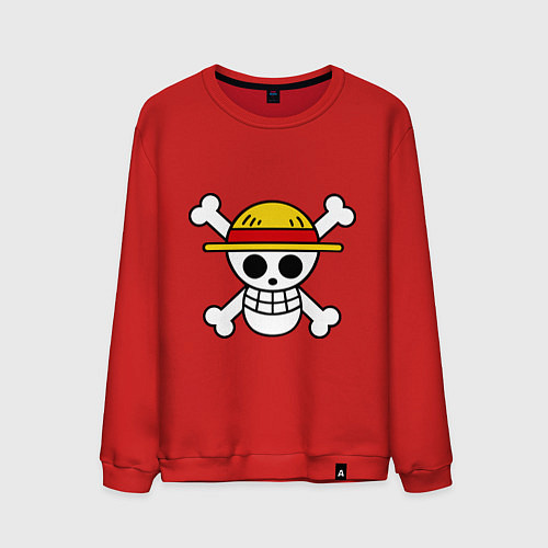 Мужской свитшот Флаг Луффи / Красный – фото 1