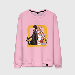 Свитшот хлопковый мужской Asuna & Kirito, цвет: светло-розовый