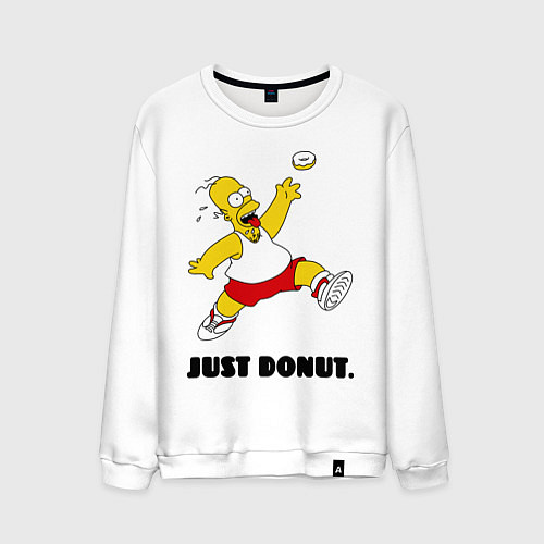 Мужской свитшот Just Donut / Белый – фото 1