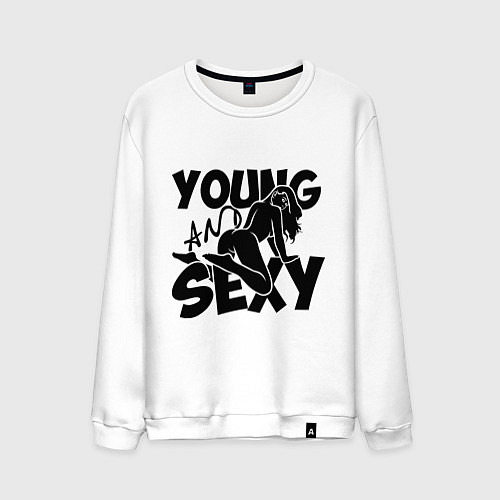 Мужской свитшот Young & Sexy / Белый – фото 1