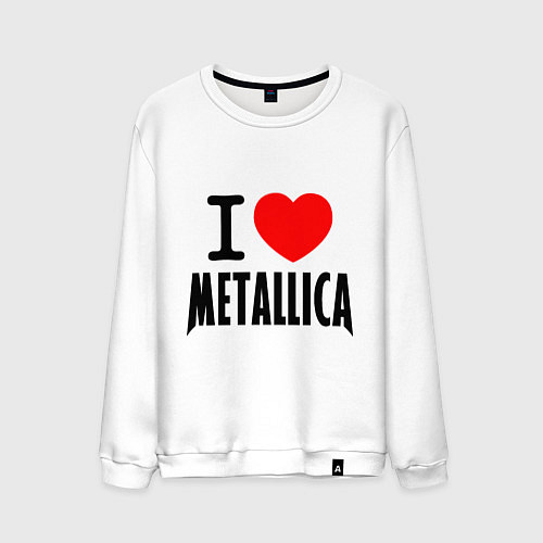 Мужской свитшот I love Metallica / Белый – фото 1