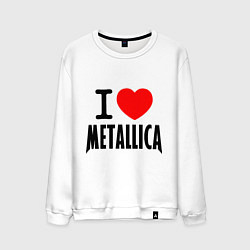 Свитшот хлопковый мужской I love Metallica, цвет: белый