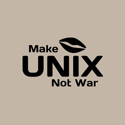 Свитшот хлопковый мужской Make unix, not war, цвет: миндальный — фото 2