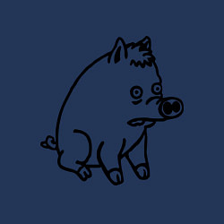 Свитшот хлопковый мужской Pig, цвет: тёмно-синий — фото 2
