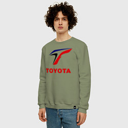 Свитшот хлопковый мужской Тойота, цвет: авокадо — фото 2