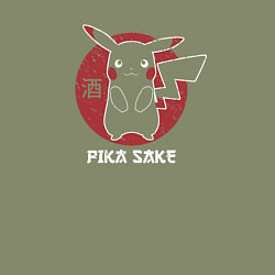 Свитшот хлопковый мужской Pika Sake, цвет: авокадо — фото 2