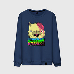 Свитшот хлопковый мужской Dropdead Kitty, цвет: тёмно-синий