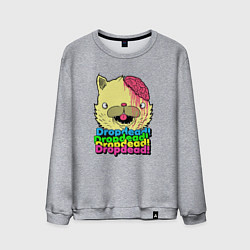 Свитшот хлопковый мужской Dropdead Kitty, цвет: меланж