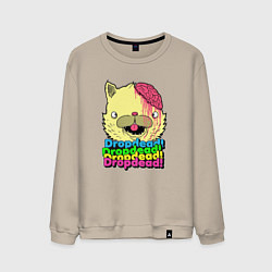 Свитшот хлопковый мужской Dropdead Kitty, цвет: миндальный