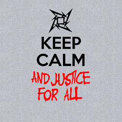 Свитшот хлопковый мужской Keep Calm & Justice For All, цвет: меланж — фото 2