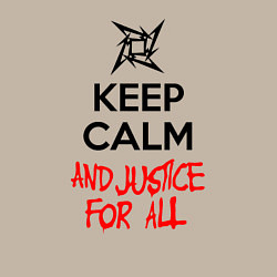 Свитшот хлопковый мужской Keep Calm & Justice For All, цвет: миндальный — фото 2