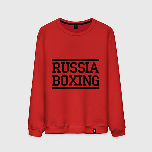 Мужской свитшот Russia boxing / Красный – фото 1