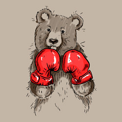 Свитшот хлопковый мужской Bear Boxing, цвет: миндальный — фото 2