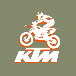 Свитшот хлопковый мужской KTM белый, цвет: авокадо — фото 2