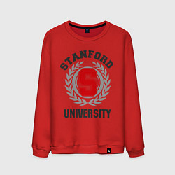 Свитшот хлопковый мужской Stanford University, цвет: красный