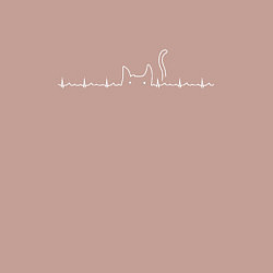 Свитшот хлопковый мужской Пульсирующий кот, цвет: пыльно-розовый — фото 2