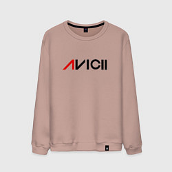 Свитшот хлопковый мужской Avicii, цвет: пыльно-розовый