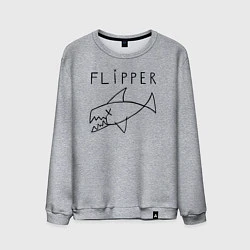Свитшот хлопковый мужской Flipper, цвет: меланж
