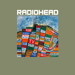 Свитшот хлопковый мужской Radiohead, цвет: авокадо — фото 2