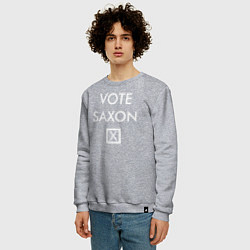 Свитшот хлопковый мужской Vote Saxon, цвет: меланж — фото 2