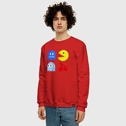 Свитшот хлопковый мужской Pac-Man Pack, цвет: красный — фото 2