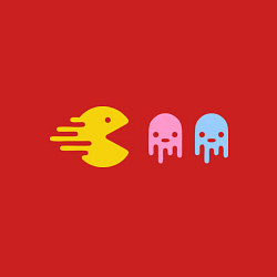 Свитшот хлопковый мужской Pac-Man: Fast Eat, цвет: красный — фото 2