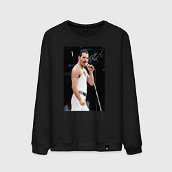 Свитшот хлопковый мужской Queen: Freddie, цвет: черный
