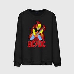 Свитшот хлопковый мужской AC/DC Homer, цвет: черный