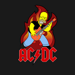 Свитшот хлопковый мужской AC/DC Homer, цвет: черный — фото 2