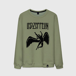 Свитшот хлопковый мужской Led Zeppelin Swan, цвет: авокадо