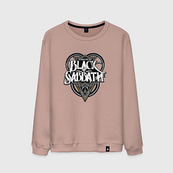 Свитшот хлопковый мужской Black Sabbath, цвет: пыльно-розовый