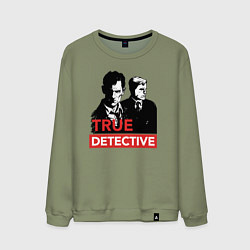 Свитшот хлопковый мужской True Detective, цвет: авокадо